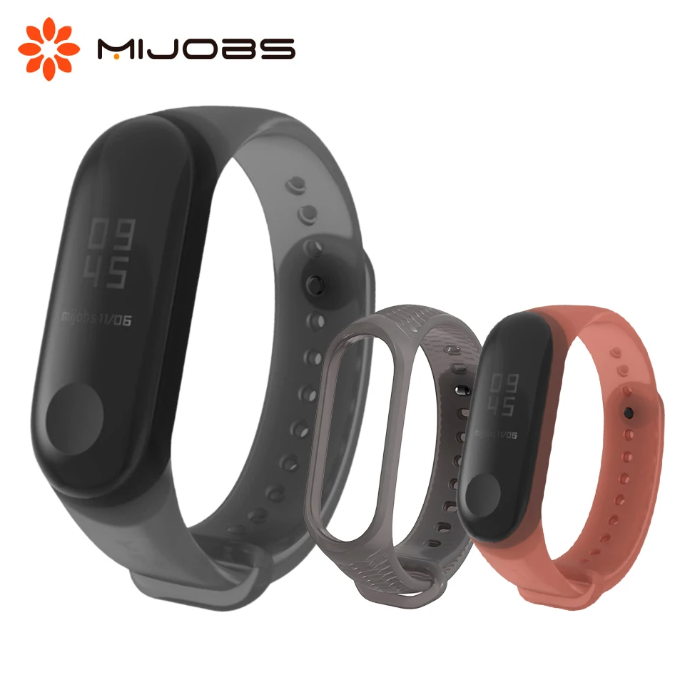 Аксессуары для браслета Mijobs Mi Band 4 3 смарт браслет Xiaomi спортивные силиконовые