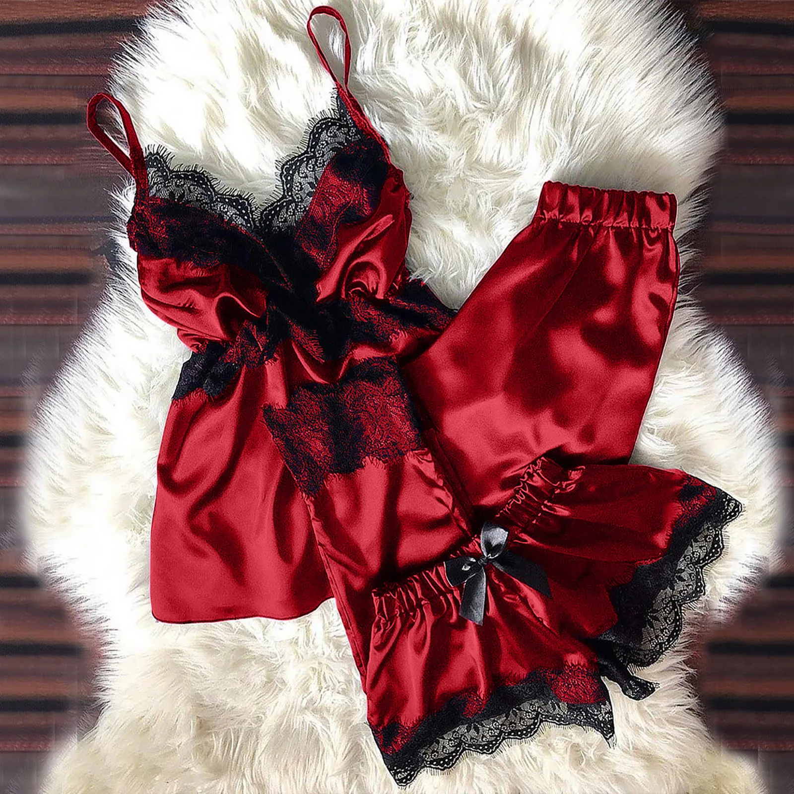 Woman Set Sleep Tops Women V-neck Eyelash Lace Sexy Stain Camisole Dress Bowknot Shorts Set Pyjama Pour Femme 2021 New
Woman Set Sleep Tops Women V-neck Eyelash Lace Sexy Stain Camisole Dress Bowknot Shorts Set Pyjama Pour Femme 2021 New