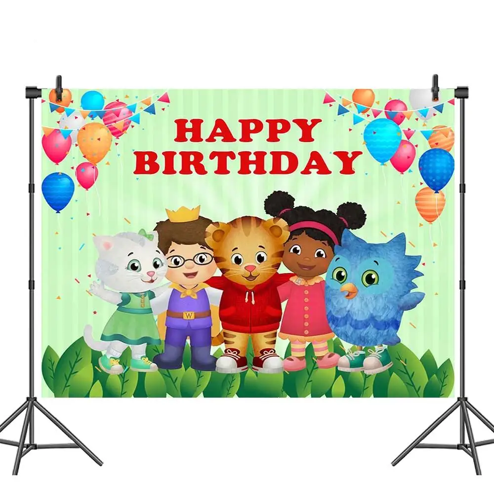 Fuchu Cartoon Custom Daniel Tiger Photo Backdrops Happy Birthday Photography Backgrounds Balloon Firework Flag Photo Booth Props
Fuchu Cartoon Custom Daniel Tiger Photo Backdrops Happy Birthday Photography Backgrounds Balloon Firework Flag Photo Booth Props