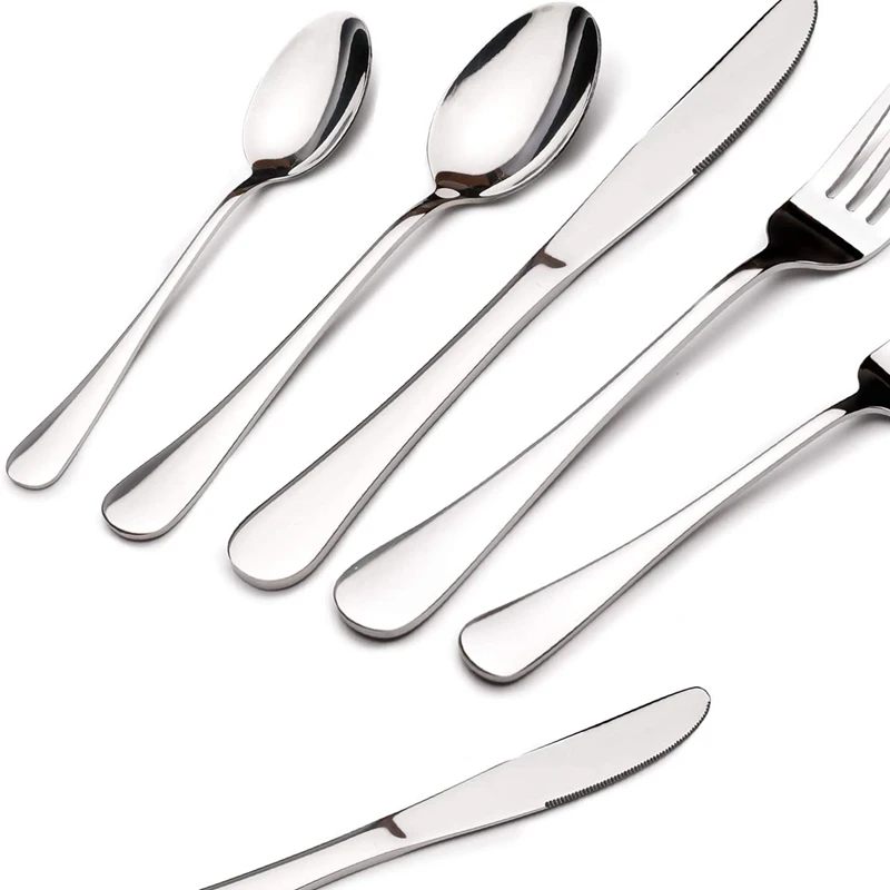 Stainless Steel Flatware Service for 8,Utensils Cutlery Including Knife Fork Spoon 40 Pcs Silverware Set,Silver
Stainless Steel Flatware Service for 8,Utensils Cutlery Including Knife Fork Spoon 40 Pcs Silverware Set,Silver