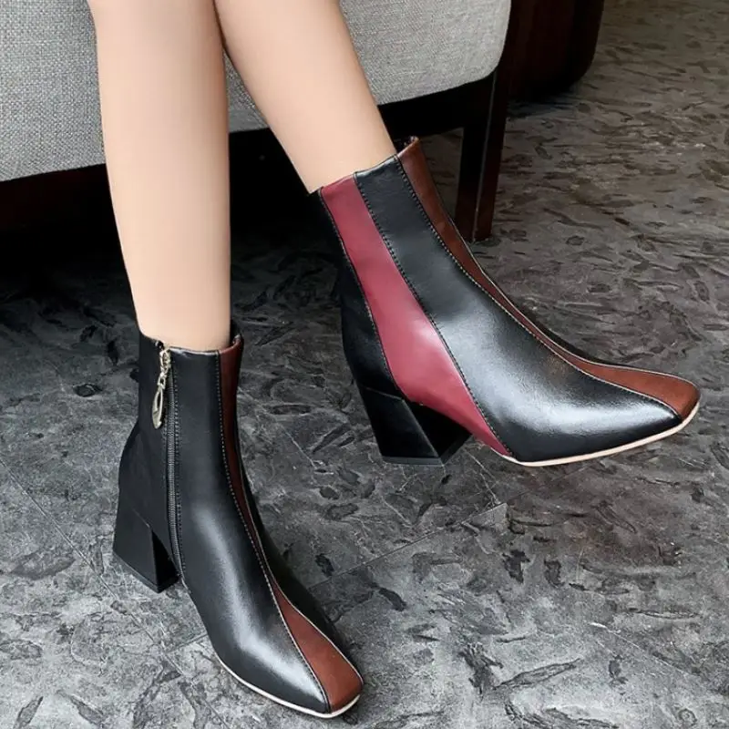 KemeKiss Women High Heel Mixed Color Thick Heel Women Ankle Boots Fashion Women Autumn Winter Shoes Ladies Footwear Size 32-48
KemeKiss Women High Heel Mixed Color Thick Heel Women Ankle Boots Fashion Women Autumn Winter Shoes Ladies Footwear Size 32-48