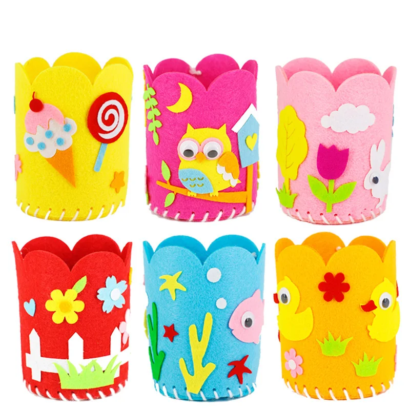 5 Pcs/set Cartoon Non-woven Pen Holders Kindergarten Handmade DIY Craft Toys Children's Three-dimensional Kids Arts Gifts Toys
5 Pcs/set Cartoon Non-woven Pen Holders Kindergarten Handmade DIY Craft Toys Children's Three-dimensional Kids Arts Gifts Toys