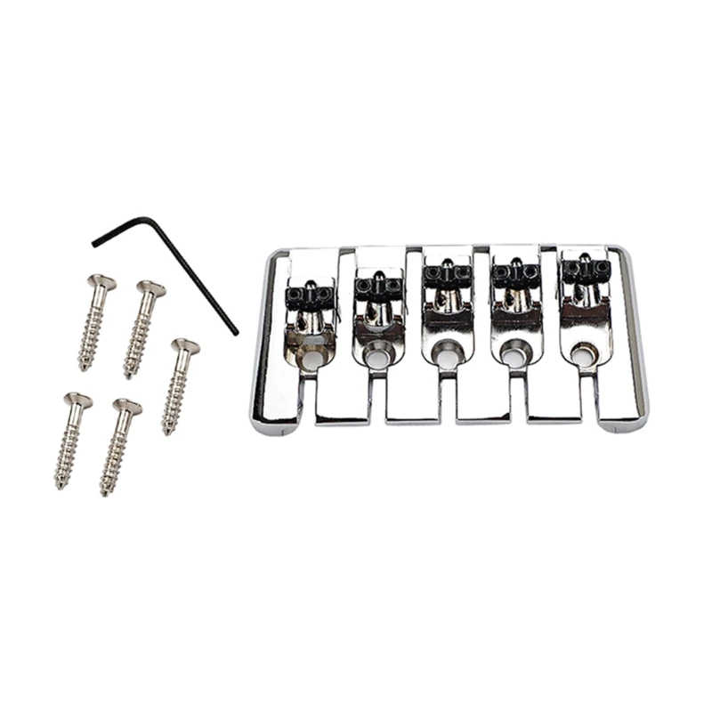 Electric Guitar Bridge with Screws Metal Fixed Hardtail Saddle Bridge for 5 String Electric Guitar Bass Replacement Tool
Electric Guitar Bridge with Screws Metal Fixed Hardtail Saddle Bridge for 5 String Electric Guitar Bass Replacement Tool