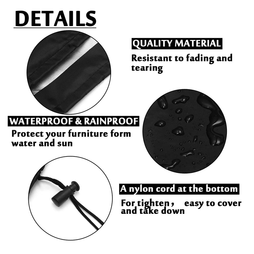 Universal Waterproof Yacht Table & Chair Covers Black/Silvery Yacht Waterproof Dustproof Cover Anti-Static Protection
Universal Waterproof Yacht Table & Chair Covers Black/Silvery Yacht Waterproof Dustproof Cover Anti-Static Protection