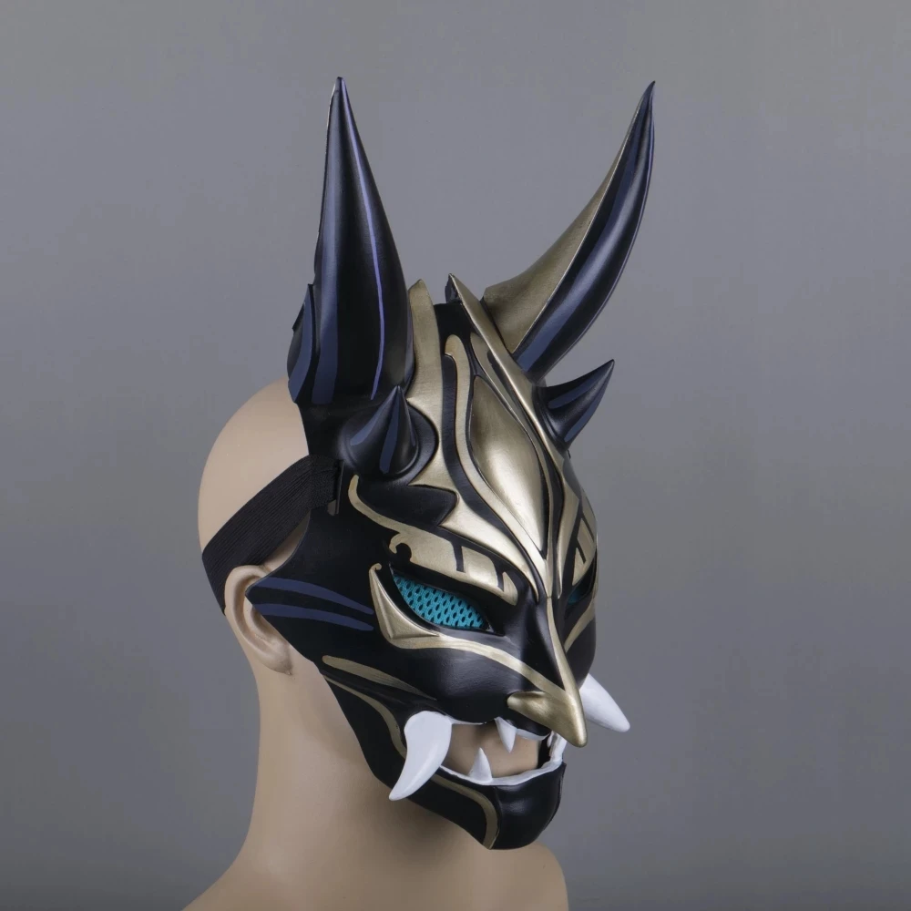 Новинка аниме шлем игра Genshin Impact Xiao маски для косплея полимерный Party Карнавальный