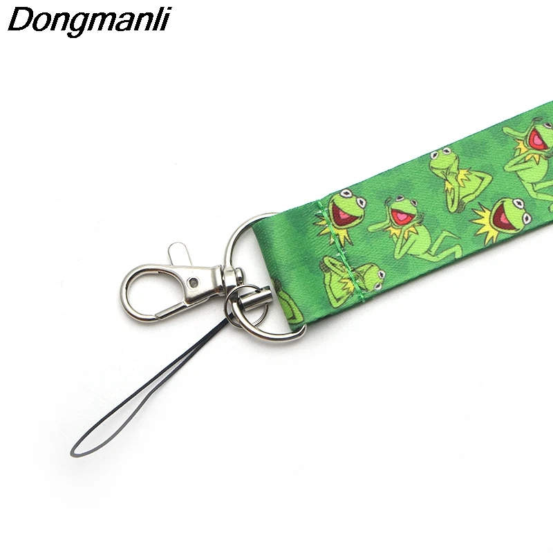 ZF630 1pcs Cute Frog Funny Lanyards Id Badge Rope Chain Necklace ID Card Pass Gym Mobile Holder Lanyard For Kids Friends | Украшения и