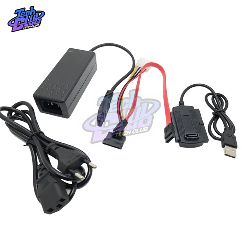 SATA/PATA/IDE Drive to USB 2.0 Adapter Converter Cable For Hard Drive Disk HDD 2.5" 3.5" With External AC Power Adapter
SATA/PATA/IDE Drive to USB 2.0 Adapter Converter Cable For Hard Drive Disk HDD 2.5" 3.5" With External AC Power Adapter