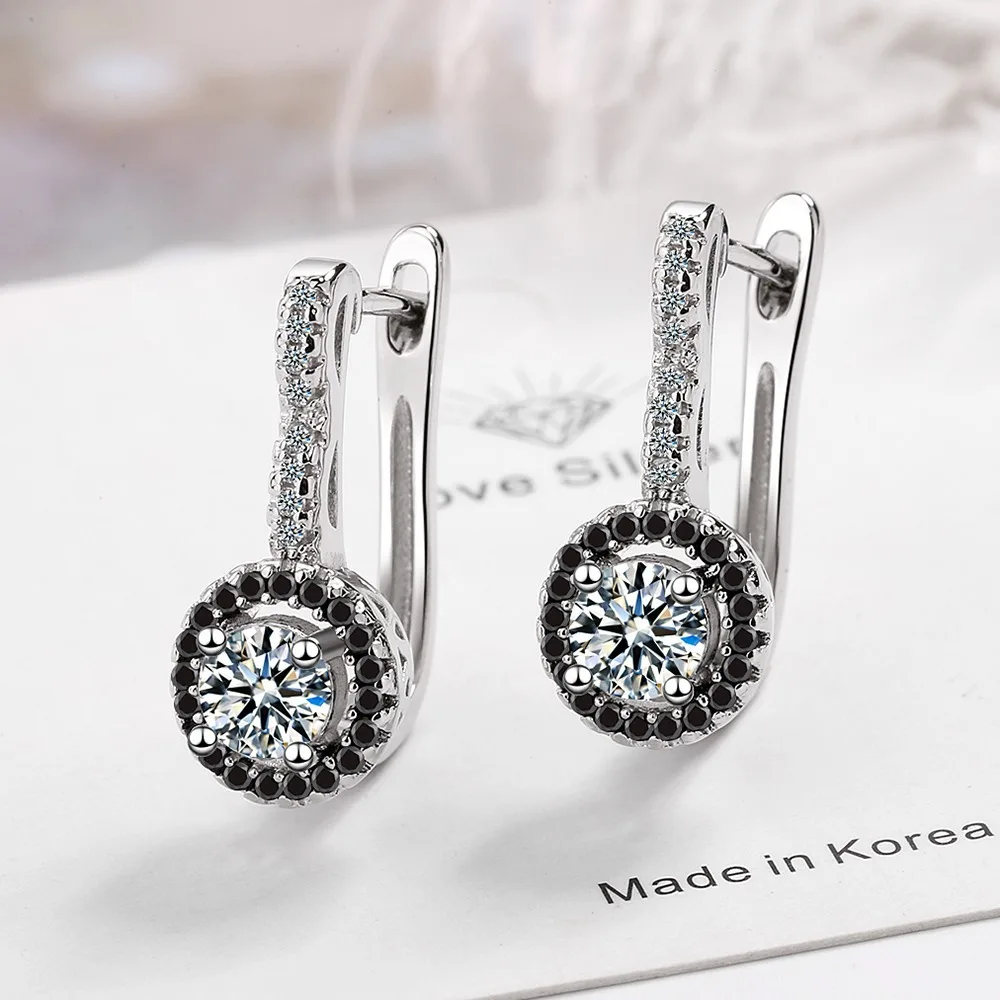 925 Sterling Silver Zircon Round Luxury Stud Earrings For Women Girls Wedding Birthday Jewelry Pendientes eh226
925 Sterling Silver Zircon Round Luxury Stud Earrings For Women Girls Wedding Birthday Jewelry Pendientes eh226