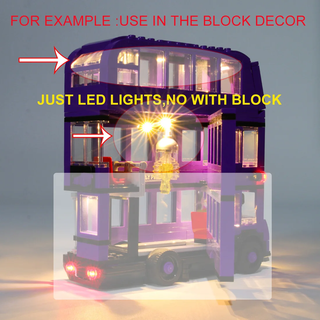 New USB Powered LED Light Building Block Accessory Refit Kit For Knight-Bus-75957 Block Decor
New USB Powered LED Light Building Block Accessory Refit Kit For Knight-Bus-75957 Block Decor