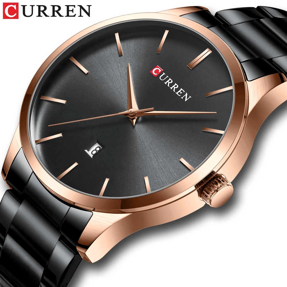 Casual Business Watches for Men Classic Black Watch Top Brand CURREN Quartz Clock Male Stainless Steel Band Wristwatch
Casual Business Watches for Men Classic Black Watch Top Brand CURREN Quartz Clock Male Stainless Steel Band Wristwatch
