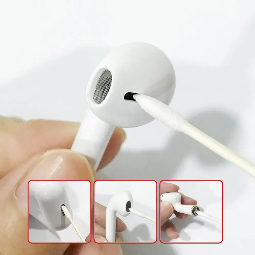 Тампон одноразовый для чистки наушников AirPods хлопковая палочка под управлением