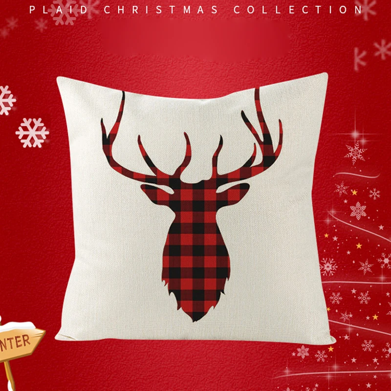 Linen Cushion Cover Plaid Home Decoration Christmas Santa Cruz on the Sofa Pillow Case 45x45 Livingroom Nordic Autumn Housewares
Linen Cushion Cover Plaid Home Decoration Christmas Santa Cruz on the Sofa Pillow Case 45x45 Livingroom Nordic Autumn Housewares