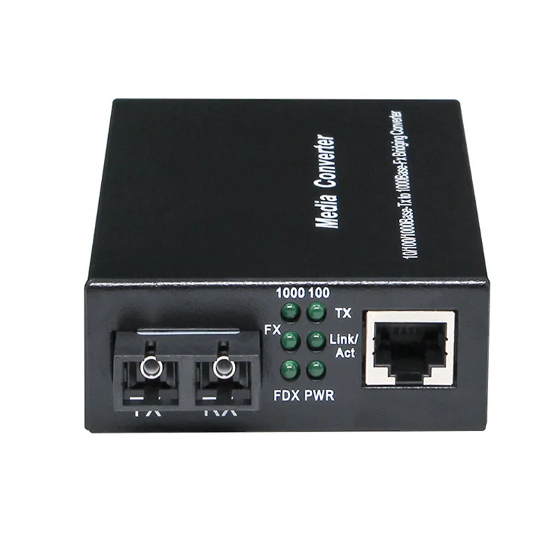 Gigabit Ethernet Fiber Media Converter with a Built-in 1Gb Singlemode SC Transceiver 10/100/1000M RJ45 To 1000Base-LX Up To 20km
Gigabit Ethernet Fiber Media Converter with a Built-in 1Gb Singlemode SC Transceiver 10/100/1000M RJ45 To 1000Base-LX Up To 20km