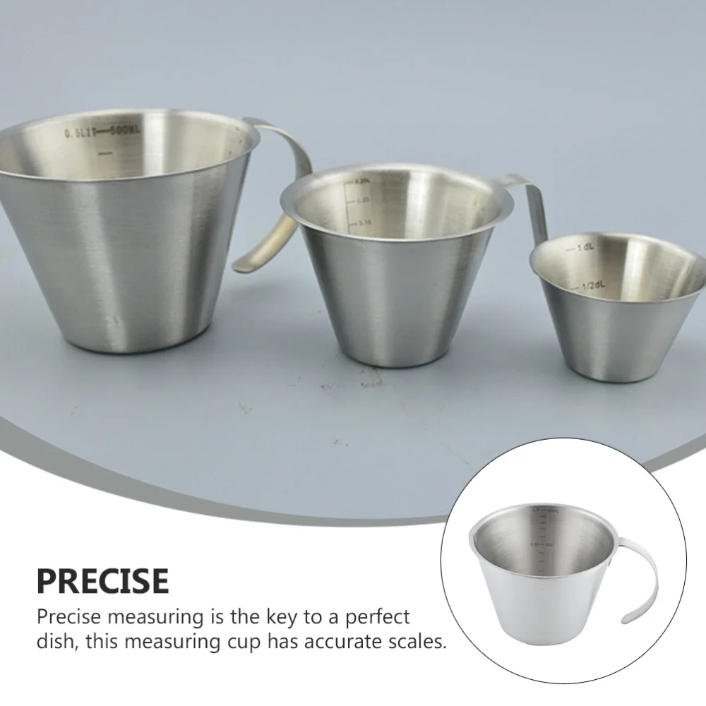 1pc Stainless Steel Measuring Cup Useful Measuring Cup Thicken Coffee Cup
1pc Stainless Steel Measuring Cup Useful Measuring Cup Thicken Coffee Cup