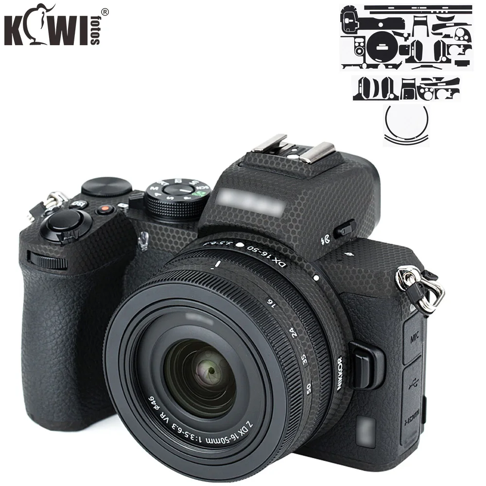 Kiwi Camera Body and Lens Sticker Cover For Nikon Z50 + 16-50mm lens Anti-Scratch Protective Skin Film Kit Matrix Black
Kiwi Camera Body and Lens Sticker Cover For Nikon Z50 + 16-50mm lens Anti-Scratch Protective Skin Film Kit Matrix Black