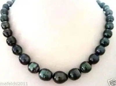 

Ожерелье из натурального таитянского черного жемчуга 18 дюймов 11-12 мм в стиле барокко