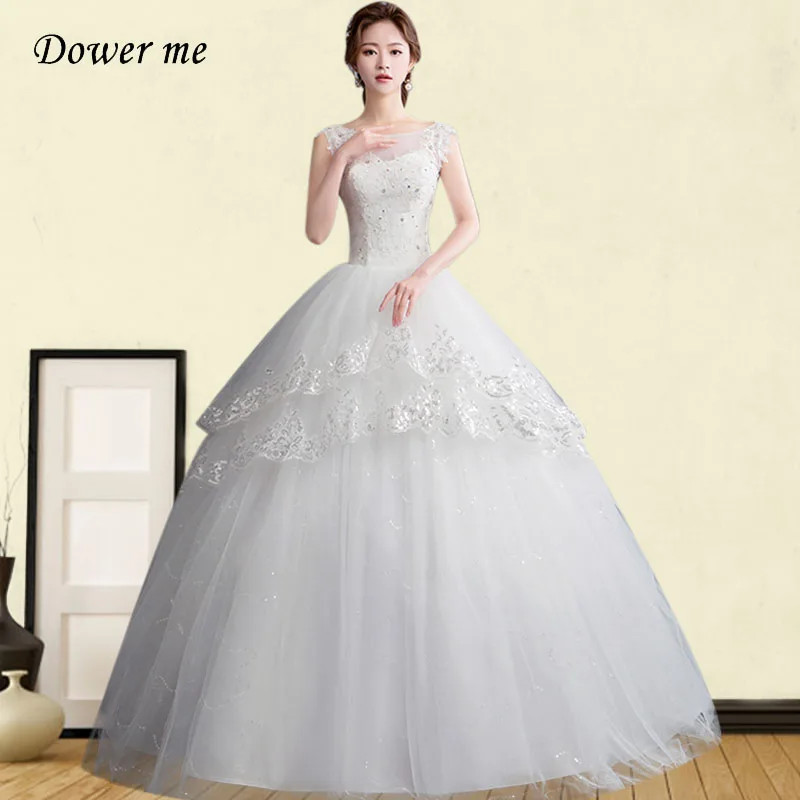 Sequined Wedding Dress GR689 O-Neck Sleeveless Bridal Dresses Lace Up Long Wedding Dresses Embroidery Formal Vestidos De Novia
Sequined Wedding Dress GR689 O-Neck Sleeveless Bridal Dresses Lace Up Long Wedding Dresses Embroidery Formal Vestidos De Novia