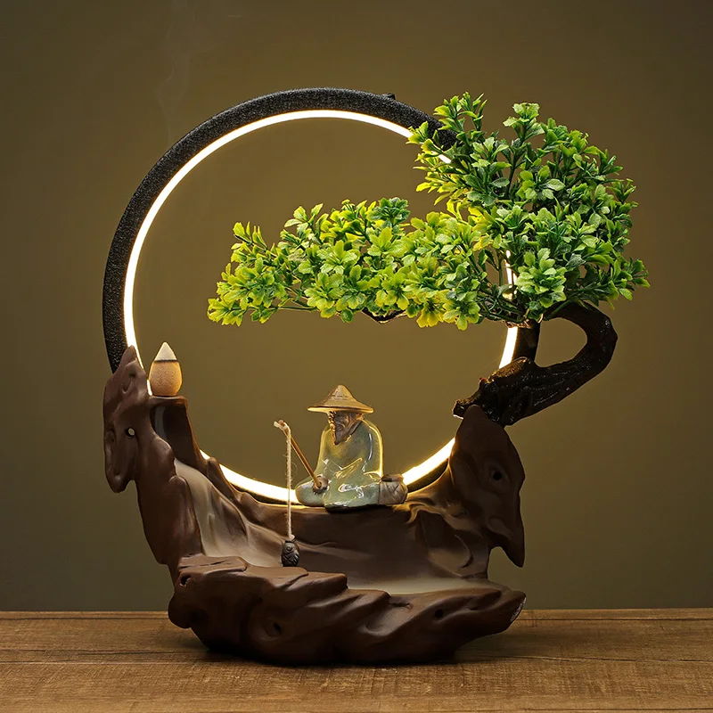 Large Backflow Lamp Incens Burner Holder Eletric Statue Led Light Incense Sticks Decoracion Para El Hogar Ceramic Holder BK50XX
Large Backflow Lamp Incens Burner Holder Eletric Statue Led Light Incense Sticks Decoracion Para El Hogar Ceramic Holder BK50XX