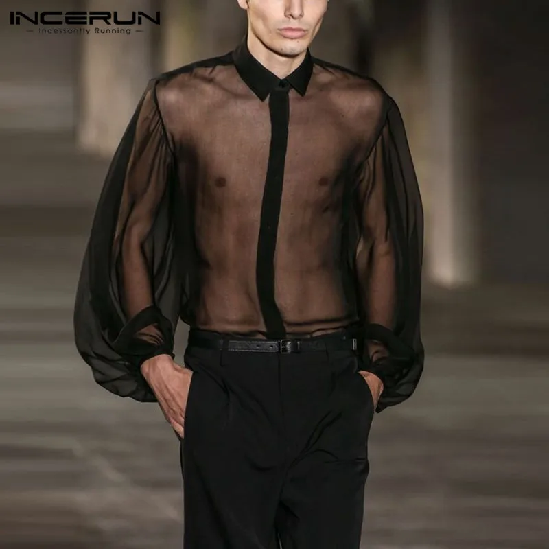 Fashion Men Mesh Shirt Transparent 2022 Streetwear Long Sleeve Lapel Collar Sexy Party Nightclub Shirts Camisa Masculina INCERUN
Fashion Men Mesh Shirt Transparent 2022 Streetwear Long Sleeve Lapel Collar Sexy Party Nightclub Shirts Camisa Masculina INCERUN