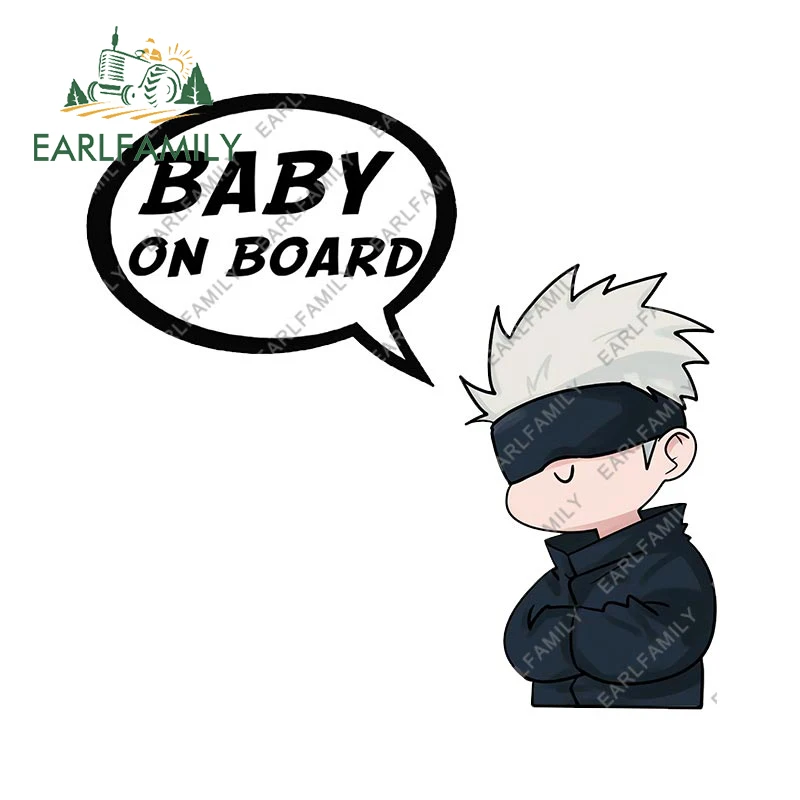 EARLFAMILY 13cm x 12.7cm for Baby On Board Jujutsu Kaisen Car Stickers Creative Waterproof Decals Funny Trunk Laptop Decor
EARLFAMILY 13cm x 12.7cm for Baby On Board Jujutsu Kaisen Car Stickers Creative Waterproof Decals Funny Trunk Laptop Decor