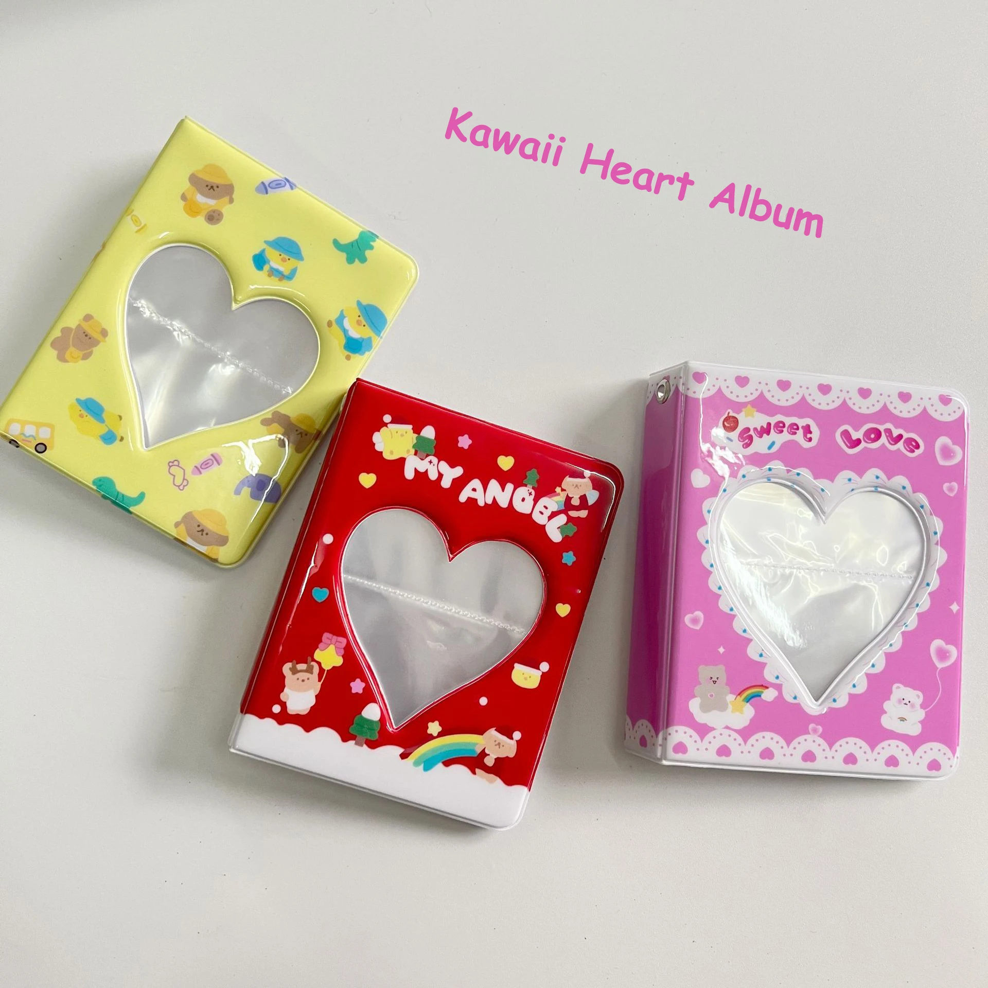 3-inch Mini Kawaii Bear Album Hollow Out Love Heart Photo Storage Book DIY Idol Card Polaroid Postcards Collect Organizer
3-inch Mini Kawaii Bear Album Hollow Out Love Heart Photo Storage Book DIY Idol Card Polaroid Postcards Collect Organizer