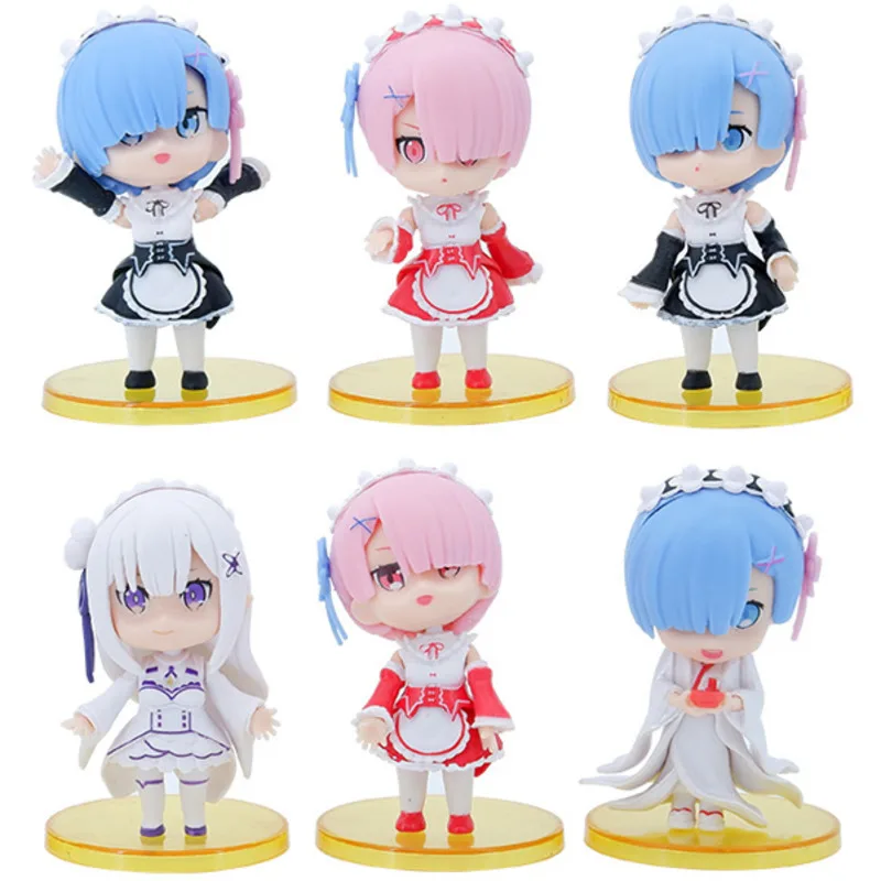 Re0 Zero Ram Rem Emilia Figure Q Version Doll 6pcs/set Action Figures GK 10CM PVC Statue Collectible Anime Figma Kids Toys Gift
Re0 Zero Ram Rem Emilia Figure Q Version Doll 6pcs/set Action Figures GK 10CM PVC Statue Collectible Anime Figma Kids Toys Gift