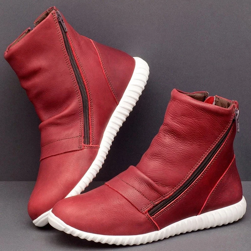 2020 Fashion New Women Natrual Leather Casual Ankle Boots Comfortable Quality Soft Handmade Flat Shoe Black Thicken Warm
2020 Fashion New Women Natrual Leather Casual Ankle Boots Comfortable Quality Soft Handmade Flat Shoe Black Thicken Warm