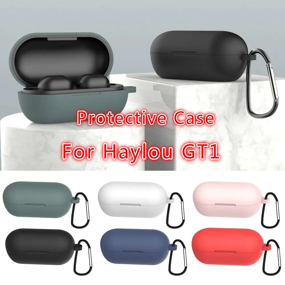 Фото Модный Цветной чехол для беспроводной Bluetooth гарнитуры Haylou GT1 мягкий силиконовый