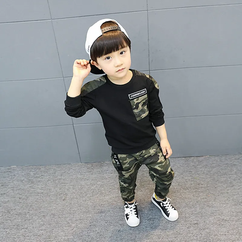 Boys Clothes Spring Autumn Camouflage Sets Kids Children Camouflage Set Boy Sports Two Piece 4-12Y Military Uniform Suit Toddler
Boys Clothes Spring Autumn Camouflage Sets Kids Children Camouflage Set Boy Sports Two Piece 4-12Y Military Uniform Suit Toddler