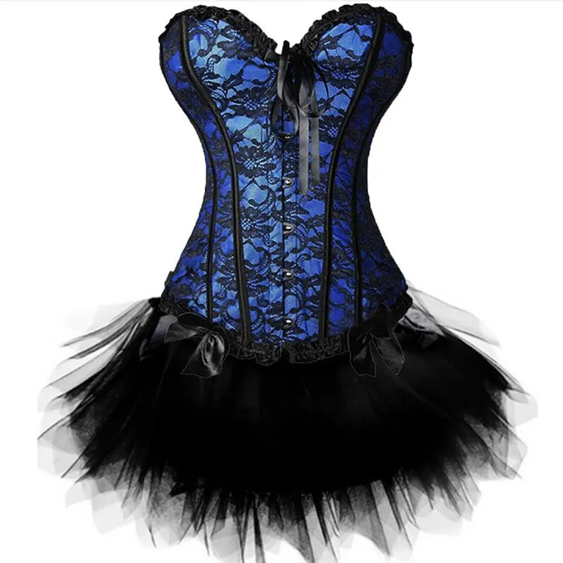 Sexy BurlesquGothic Satin Lingerie Lace Corset Top + G-string + Skirt Bustier Mini Tutu Wedding Dress Costume Black Corset S-6XL
Sexy BurlesquGothic Satin Lingerie Lace Corset Top + G-string + Skirt Bustier Mini Tutu Wedding Dress Costume Black Corset S-6XL