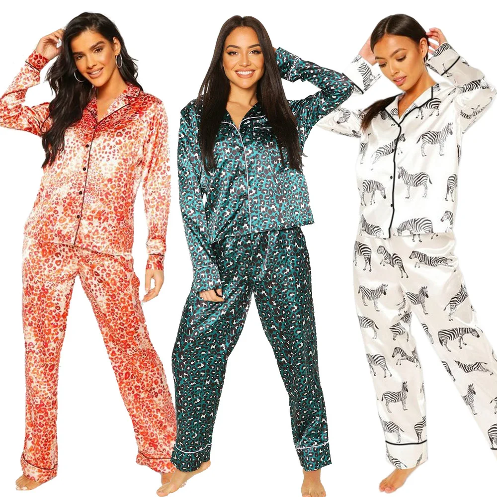Zebra Leopard Spliced 2 Two Piece Outfits Home Suit for Women Long Sleeve Turn Down Collar Blouse and Straight Pant Sleepwear
Zebra Leopard Spliced 2 Two Piece Outfits Home Suit for Women Long Sleeve Turn Down Collar Blouse and Straight Pant Sleepwear