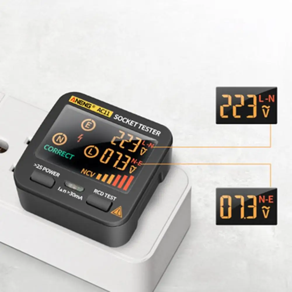Multifunction Socket Tester Outlet Rcd Gfci Test & Bside Voltage Detector Home Essentials
Multifunction Socket Tester Outlet Rcd Gfci Test & Bside Voltage Detector Home Essentials