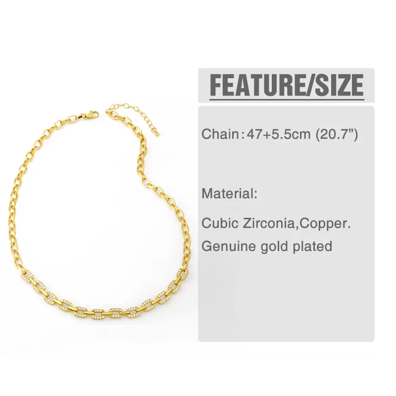 Gold Curb Cuban Link Chain Necklace For Women Gold Crystal Chunky Chain Choker Necklace CZ Zirconia Women Jewelry Gifts nker81
Gold Curb Cuban Link Chain Necklace For Women Gold Crystal Chunky Chain Choker Necklace CZ Zirconia Women Jewelry Gifts nker81