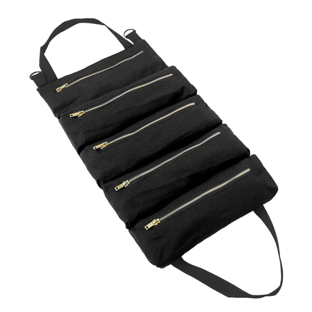 1PC Tools Storage Roll Up Bag Car 5 Zippered Pockets Waxed Canvas Storage Pouch Tool Tote Carrier Sling Holder
1PC Tools Storage Roll Up Bag Car 5 Zippered Pockets Waxed Canvas Storage Pouch Tool Tote Carrier Sling Holder