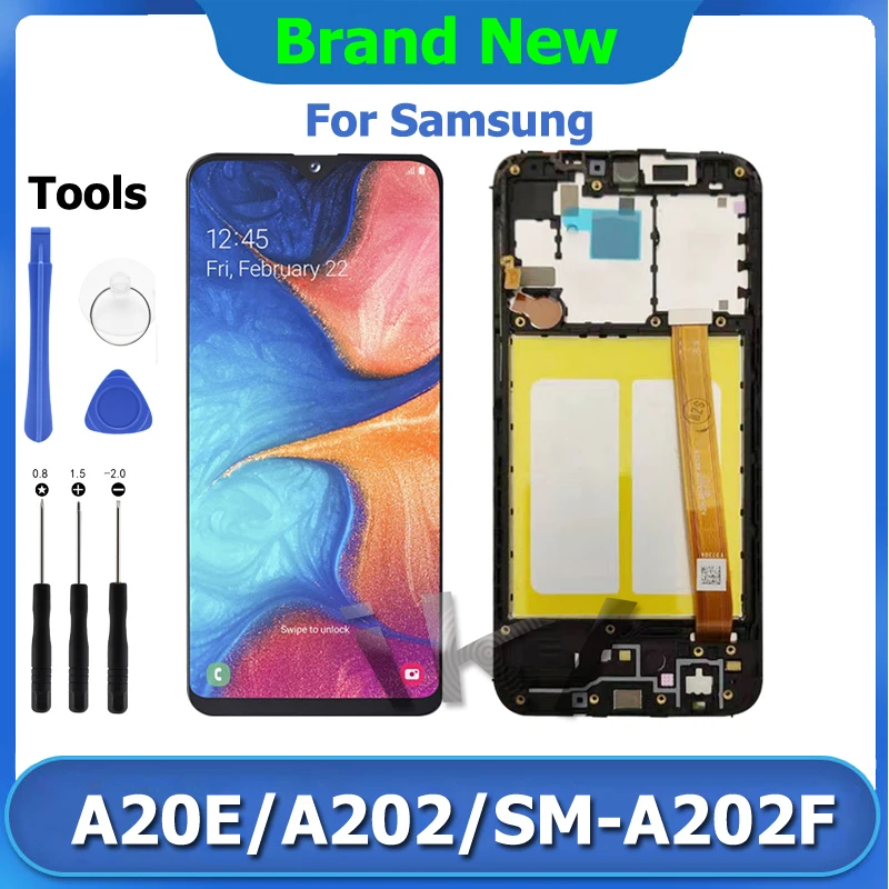 A20E Super AMOLED Display For SAMSUNG Galaxy A202 LCD Display Touch Screen Digitizer Assembly Pantalla A202F Screen Replacement
A20E Super AMOLED Display For SAMSUNG Galaxy A202 LCD Display Touch Screen Digitizer Assembly Pantalla A202F Screen Replacement