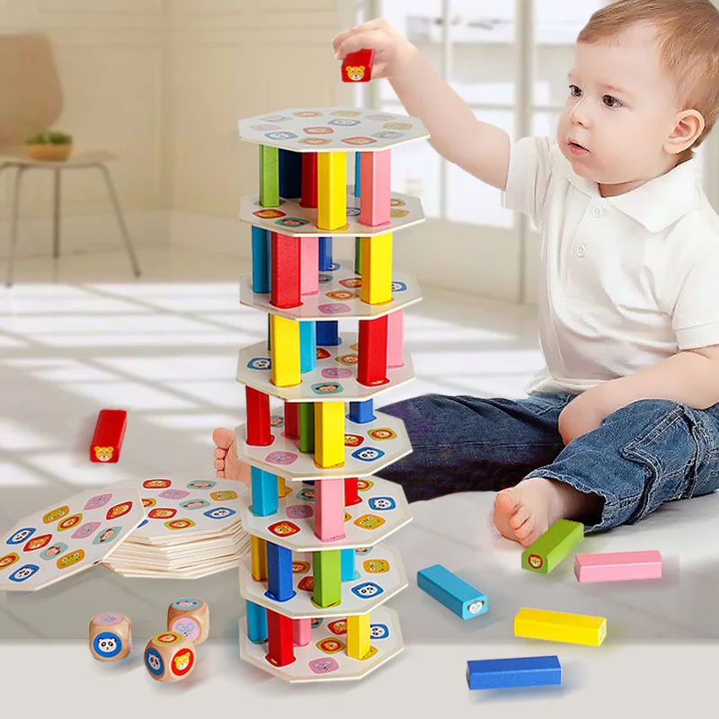 Wooden Stack High Building Blocks Game Animal Colorful Rainbow Domino Stacking Tower Educational Montessori Toys For Children's
Wooden Stack High Building Blocks Game Animal Colorful Rainbow Domino Stacking Tower Educational Montessori Toys For Children's