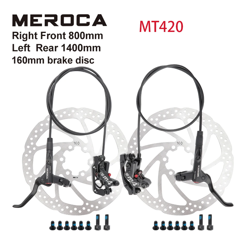 Масляный тормоз для горного велосипеда MEROCA MT420, левый и задний тормоз для горного велосипеда MT420 F 800 мм/R 1400 мм 160 мм, масляный тормоз для велос... 
Масляный тормоз для горного велосипеда MEROCA MT420, левый и задний тормоз для горного велосипеда MT420 F 800 мм/R 1400 мм 160 мм, масляный тормоз для велос...