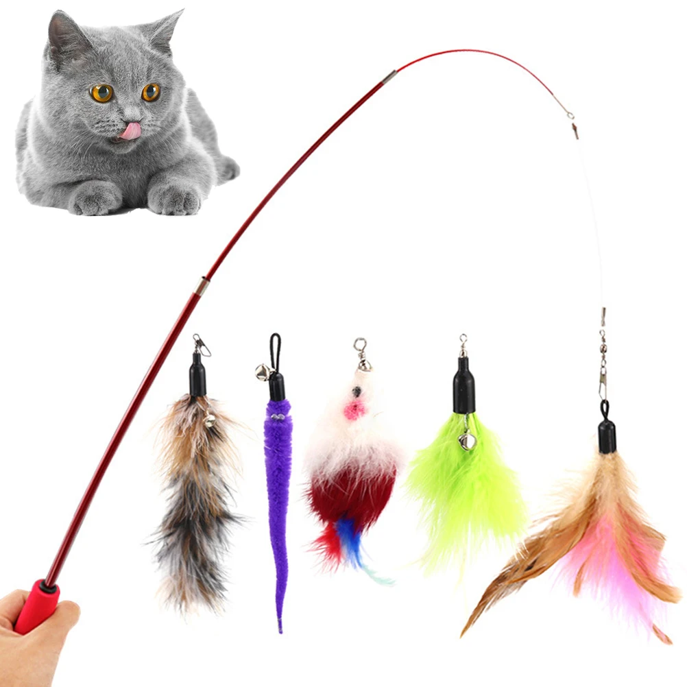 5pcs Retractable Cat Feather Toy Set Interactive Pet Cat Toy Cat accessories Products Cat Feather Teaser Wand Toy for Kitten Cat
5pcs Retractable Cat Feather Toy Set Interactive Pet Cat Toy Cat accessories Products Cat Feather Teaser Wand Toy for Kitten Cat