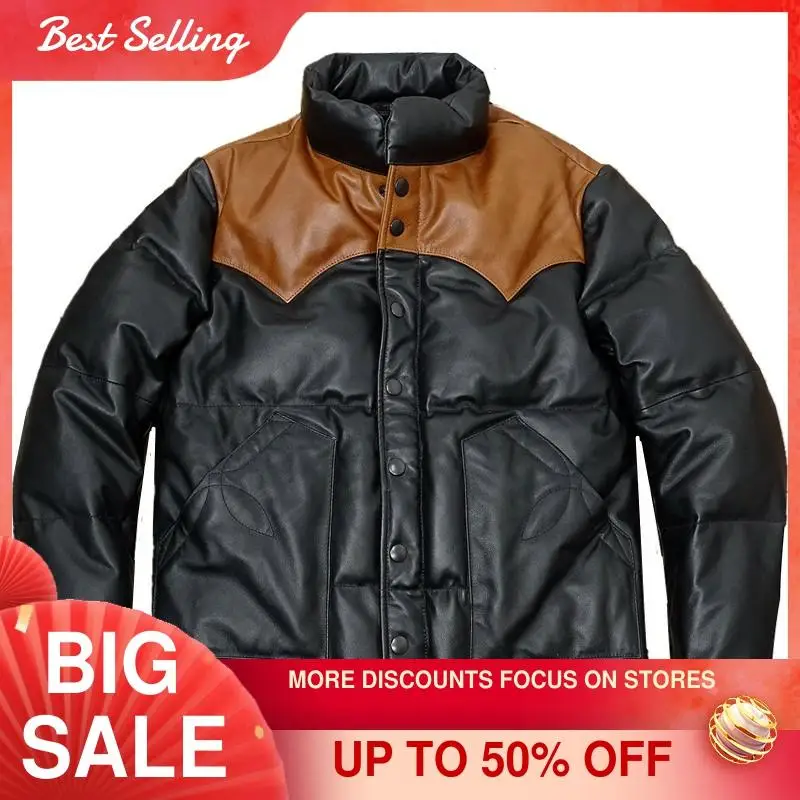 2021 Black Japan Casual Style Genuine Leather Down Jacket Plus Size 4XL Real Natural Thick Cowhide Winter Warm Spliced Coat
2021 Black Japan Casual Style Genuine Leather Down Jacket Plus Size 4XL Real Natural Thick Cowhide Winter Warm Spliced Coat