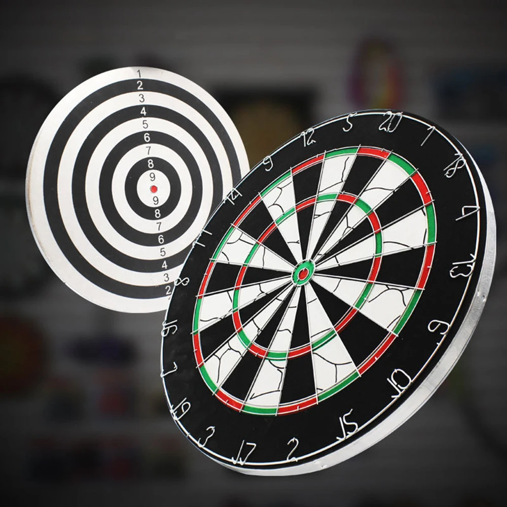 17in Double Side Dartboard Professional Dart Board Game Set with 6 Plastic Darts for Competition Family Entertainment 
17in Double Side Dartboard Professional Dart Board Game Set with 6 Plastic Darts for Competition Family Entertainment