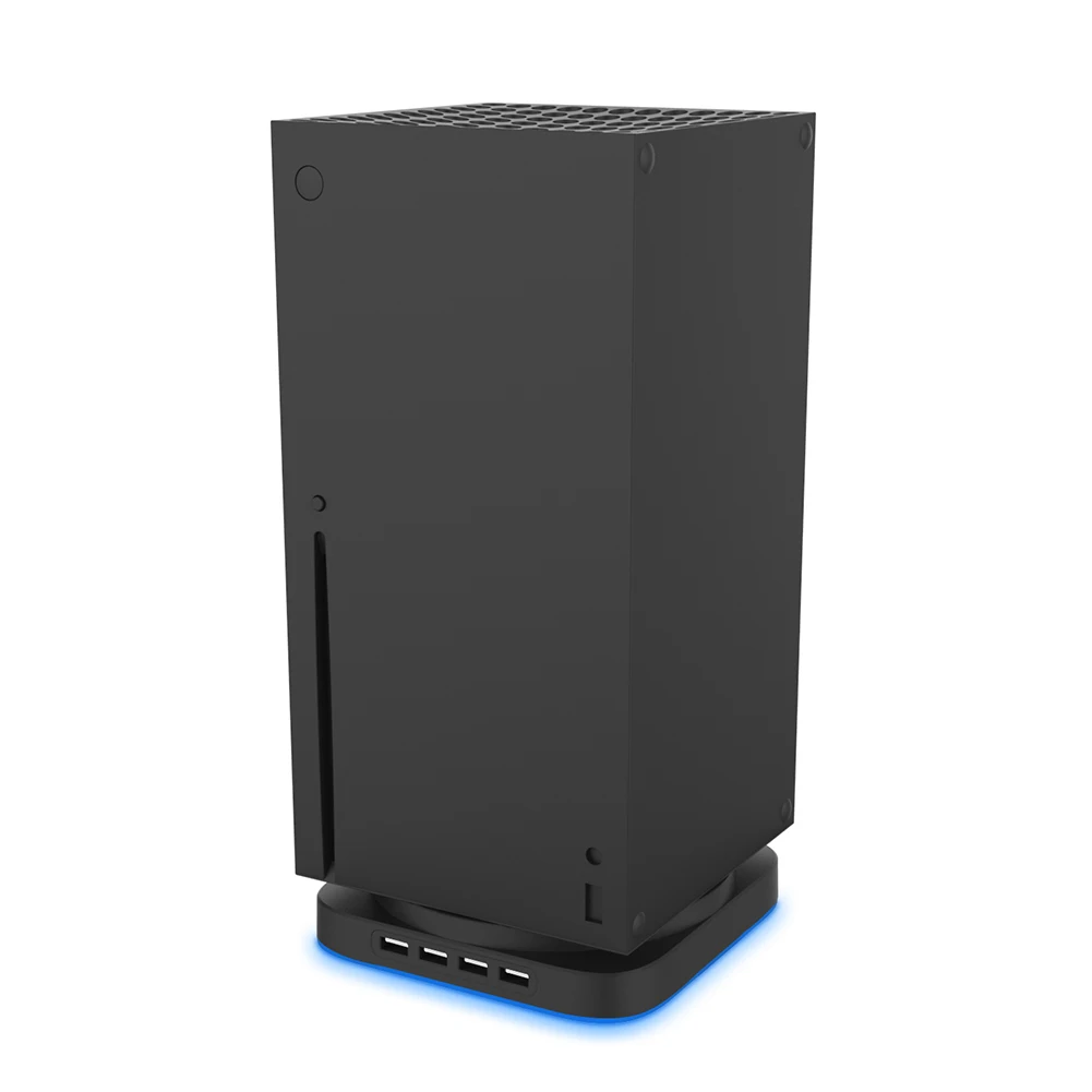 Вертикальная подставка для Xbox серии X с 4 USB2.0 концентратор Синий светильник