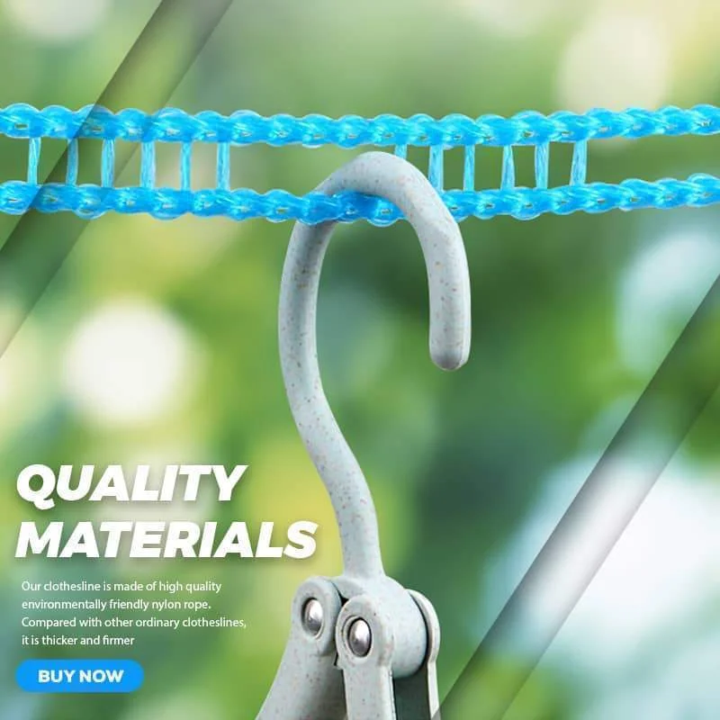 Portable anti-skid windproof clothesline fence-type clothesline drying quilt rope 5m clothesline outdoor travel clothesline
Portable anti-skid windproof clothesline fence-type clothesline drying quilt rope 5m clothesline outdoor travel clothesline