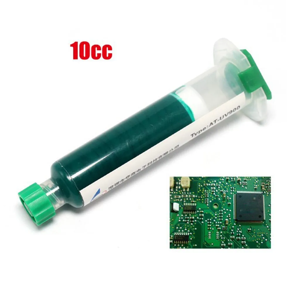 Маска для пайки с УФ-отверждением 10cc, зеленая масляная сушилка воздуха, печатная плата BGA, Сварочная маска, изоляционная Защитная краска для ...
Маска для пайки с УФ-отверждением 10cc, зеленая масляная сушилка воздуха, печатная плата BGA, Сварочная маска, изоляционная Защитная краска для ...