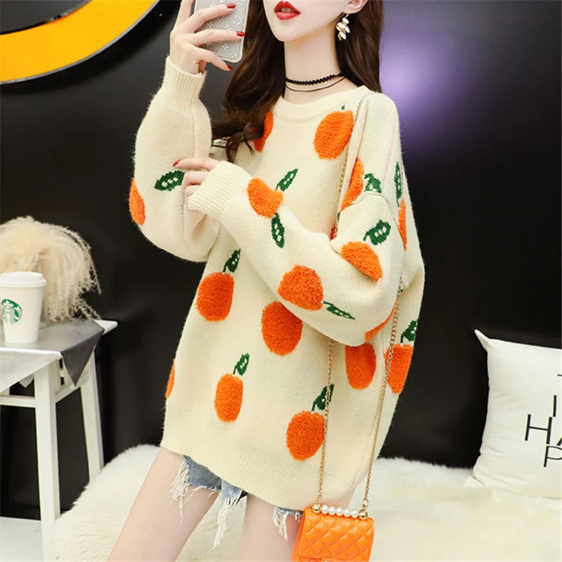 Женский вязаный свитер с круглым вырезом, бежевый или темно-синий джемпер с длинными рукавами, Свободный вязаный пуловер для осени и зимы
Женский вязаный свитер с круглым вырезом, бежевый или темно-синий джемпер с длинными рукавами, Свободный вязаный пуловер для осени и зимы