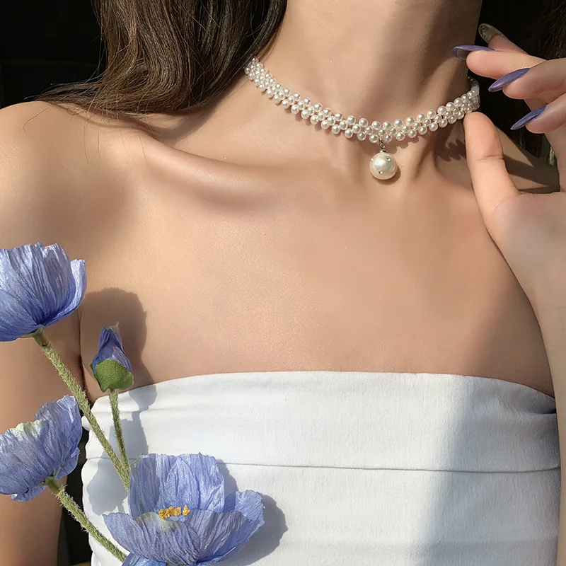 Pearl Necklace Female Clavicle Chain Fashion Chocker Necklace Light Luxury Niche Simple And Advanced Pendant Necklace For Women
Pearl Necklace Female Clavicle Chain Fashion Chocker Necklace Light Luxury Niche Simple And Advanced Pendant Necklace For Women