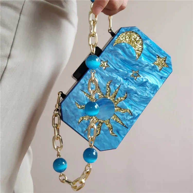【wander lamar 】fashion design the sun moon and stars acrylic bag clutch unique party bag 2021
【wander lamar 】fashion design the sun moon and stars acrylic bag clutch unique party bag 2021