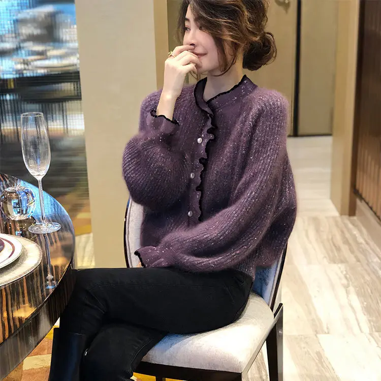 Women 2021 Autumn Winter Fashion Thick Sweater Cardigan Coat Female Solid Color Loose Outwears Ladies Warm Knitted Jackets Q498
Women 2021 Autumn Winter Fashion Thick Sweater Cardigan Coat Female Solid Color Loose Outwears Ladies Warm Knitted Jackets Q498