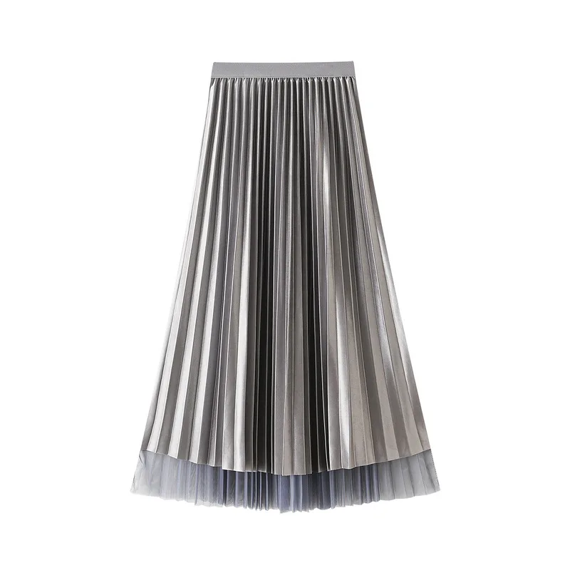 Summer Sweet Two-side-wear Tulle Layered Metallic Pleated Long Skirt Soft Shine Silk Touch A-line Maxi Long Gauze Skirts
Summer Sweet Two-side-wear Tulle Layered Metallic Pleated Long Skirt Soft Shine Silk Touch A-line Maxi Long Gauze Skirts
