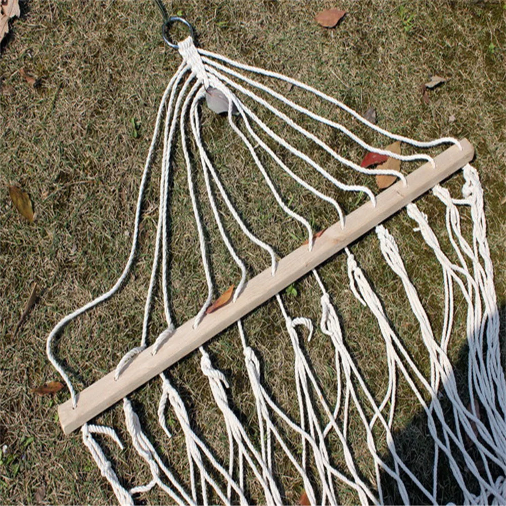 Outdoor Travel Wooden Stick Cotton Rope Hammock Swing Hanging Sleep Bed Netting Durable Comfortable Portable Hammock
Outdoor Travel Wooden Stick Cotton Rope Hammock Swing Hanging Sleep Bed Netting Durable Comfortable Portable Hammock