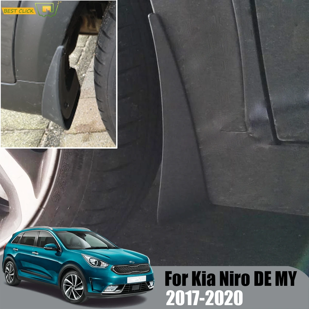 Брызговики для Kia Niro DE MY 2017 2020 крыло переднее заднее # G5F46 AK001|Грязезащита| |